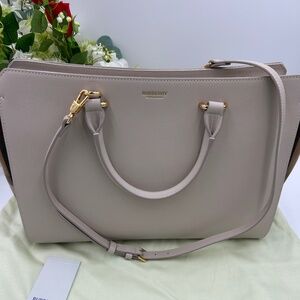 Women’s Burberry large BANWELL canvas and leather satchel/shoulder bag NWT